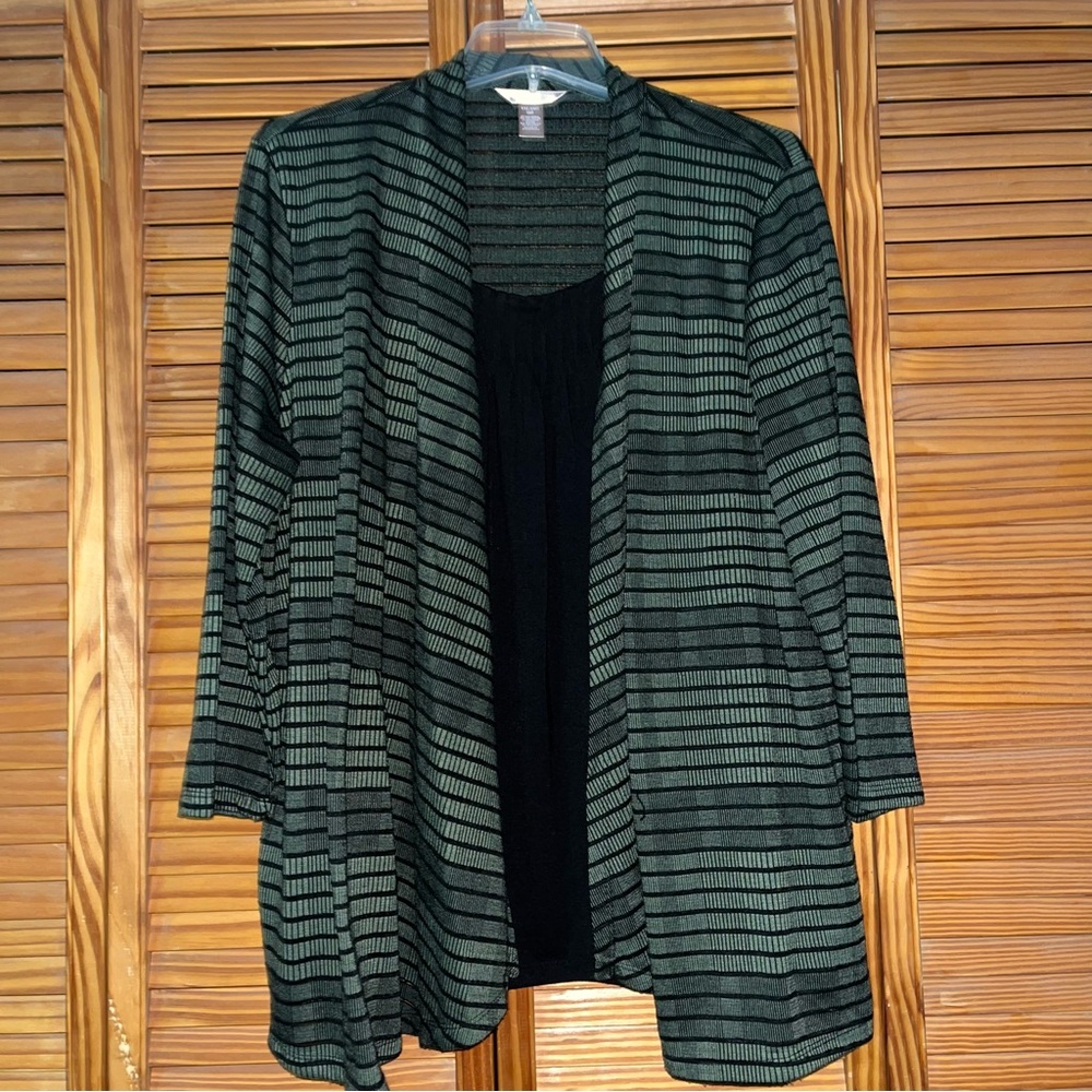 White Stag Long Sleeve Green with Black Stripe Top One Piece